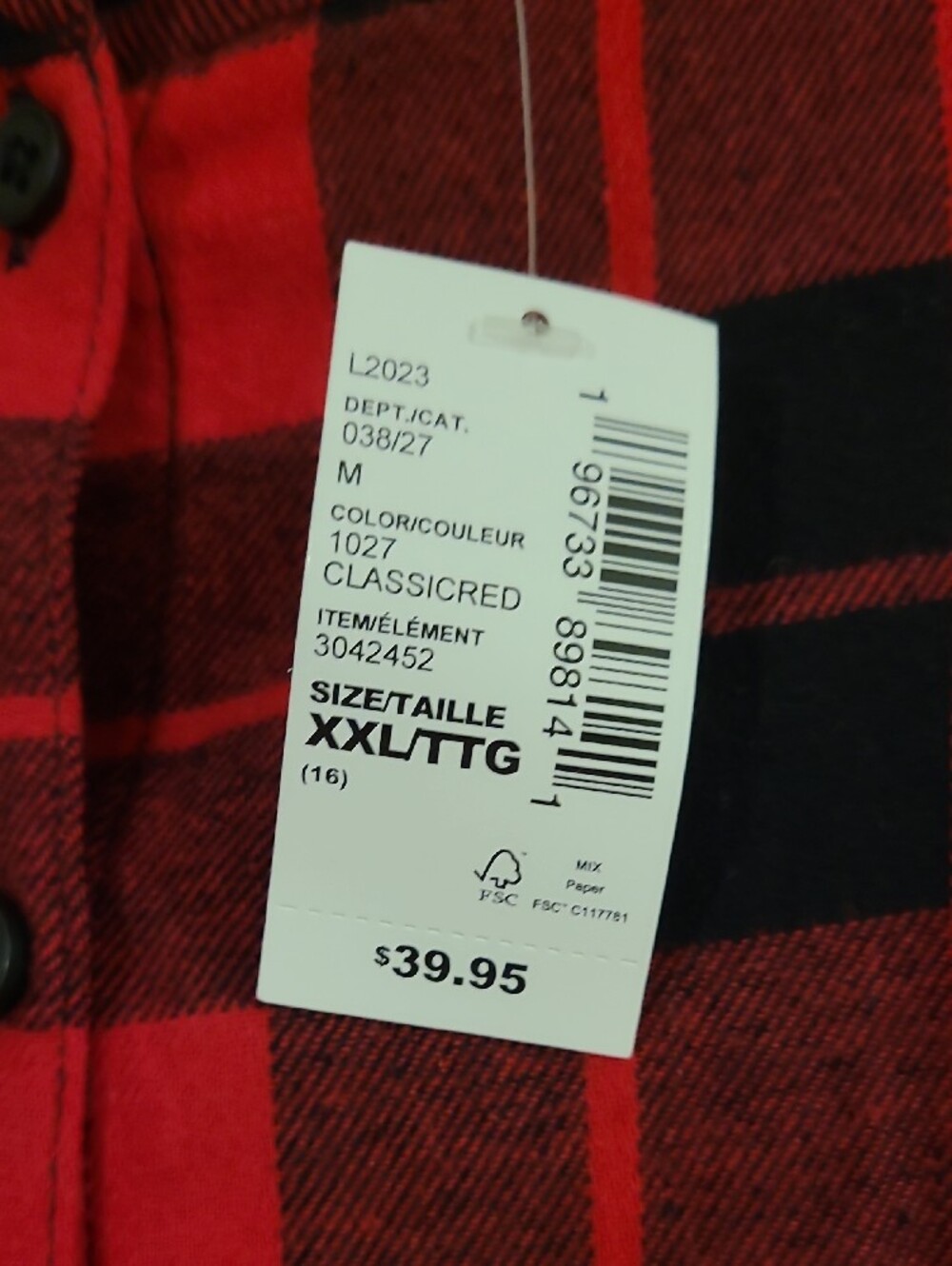 The Children's Place Red and Black Plaid Button-Front Kids Dress - Picture 3 of 4